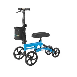Adjustable Medical Folding Steerable Leg Knee Walker Scooter + front bag-9257B - Picture 1 of 9