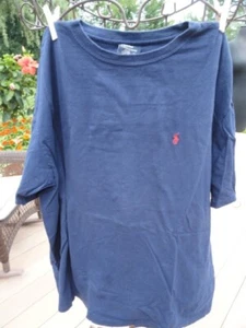 Camiseta De Colección Ralph Lauren Manga Corta Azul Marino Rojo Logo Talla L - Imagen 1 de 5