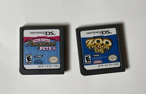 2—Nintendo DS Zoo Tycoon & Paws And Claws Pampered Pets - Picture 1 of 3