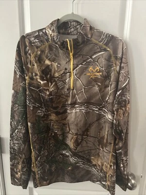Realtree Extra Camo 1/4 Zip Pullover Men’s Size Medium Lightweight Fleece - Image 1 of 4