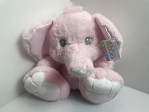 Aurora Baby Pink Elephant Plush 10" Gray Sewn Eyes Stuffed Animal Taddle Toes - Picture 1 of 9