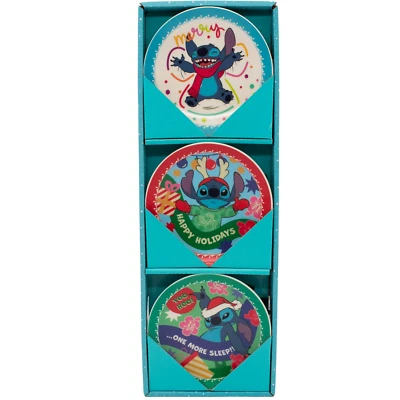 Disney Lilo & Stitch Decorative Christmas Plates with Stands & Wall Hangers NEW - Image 1 of 3