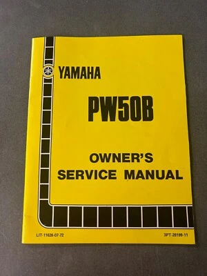 LIBRO DE OPERADOR YAMAHA PW50 OEM YAMAHA PROPIETARIO/MANUAL DE SERVICIO #LIT-11626-07-72 Foto 1 de 4