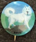 Vintage FINNISH/JAPANESE SPITZ Antique Old Dog Canine Animal Pin-Back Button