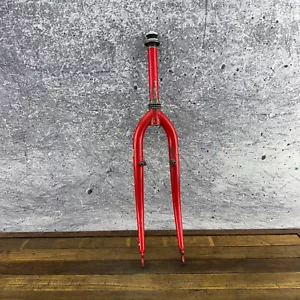 Vintage MTB Fork 26 1 in Threaded 80s Mountain Bike Chrome Moly Tall Cantilever - Picture 1 of 12