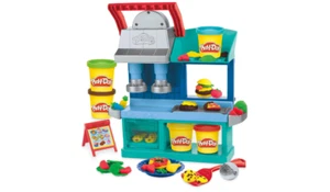 Kitchen Play Set Preschool Cooking Toys Restaurant Kids Arts Crafts Chef 2 Sided - Picture 1 of 8
