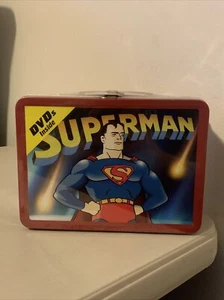 SUPERMAN Cartoons: Collectable Tin With Handle 2 DVDS IN LUNCH BOX Sealed - Picture 1 of 6