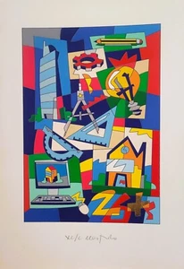 Ugo Nespolo Serigrafia Constructor - Picture 1 of 2