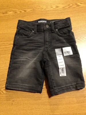 SONOMA BOYS Soft Jeans SHORTS 5 Reg Black Gray Retail $24 (s-blk-9-23) - Image 1 of 4