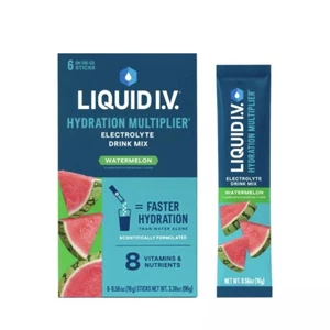 Liquid IV Watermelon Hydration Multiplier Electrolyte Powder Packet Drink Mix - Picture 1 of 6
