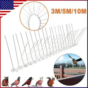 3/5/10m Bird Steel Spikes Pigeon Deterrent Fence Anti Climb Cat Control Repeller - Picture 1 of 27