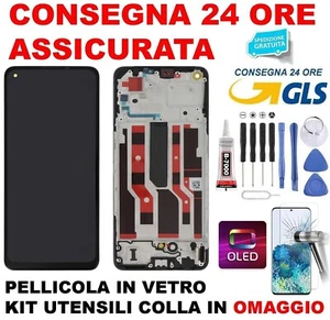 DISPLAY LCD OLED FRAME OPPO RENO 8 LITE CPH2343 TOUCH SCREEN VETRO SCHERMO NERO - Photo 1/2