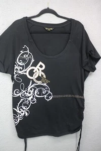RocaWear Graphic Black Tunic-Size 3X-Logo-Studded-Y2K - Picture 1 of 7