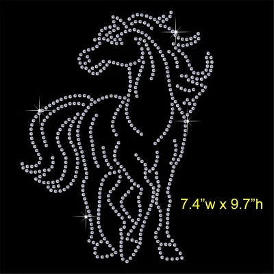 Horse Rhinestone / Diamante Transfer Hotfix Iron on Motif Appliqué in crystal - Image 1 of 4