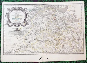 XVII ème - Eveché de Reims Superbe Carte par Sanson 59 x 42 cm Editée en 1656 - Picture 1 of 4