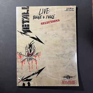 Metallica Song Book Live Sh*t Binge & Purge Selections Sheet Music Guitar Vocal - Picture 1 of 11
