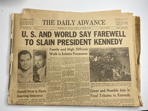 Vintage Newspaper JFK Kennedy Assassination Funeral November 25 1963 Lynchburg - Picture 1 of 2
