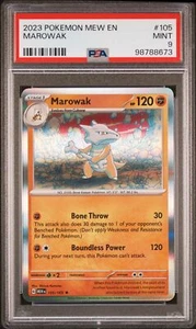 Marowak 2023 Pokemon Mew En-151 105/165 PSA 9 - Picture 1 of 2