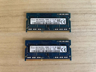8 Go Ram 1Rx8 ( lot de 2 x 4 Go ) SK Hynix DDR3 PC3L 12800s-11-13-B4 - Photo 1/2