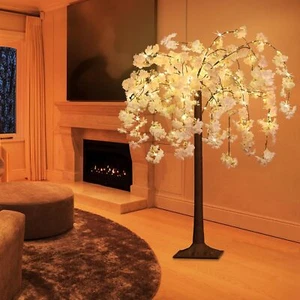 4ft Cherry Blossom Tree Lights LED Artificial Lighted Trees for Party Christmas - Picture 1 of 9