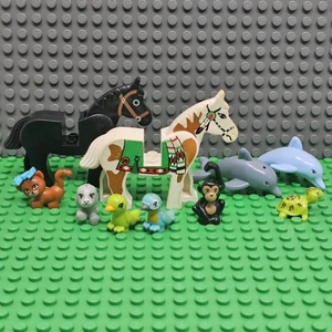 Lego Animal Figures Horse Dolphin Bird Monkey Turtle Cat Dog Accessory Toys Lot - Picture 1 of 5