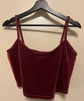 Camiseta sin mangas Adidas X Ivy Park Beyonce madera de cerezo rojo terciopelo talla 1X Foto 1 de 4