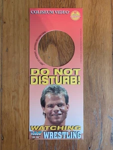 WWF Lex Luger Coliseum Video No molestar Colgador de Puerta Letrero Tarjeta Promo WWE WCW - Imagen 1 de 1