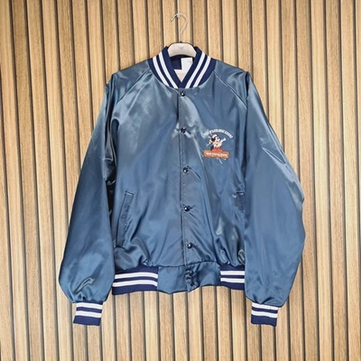 Vintage Walt Disney World Bomber Jacket Mens Large Blue Fort Wilderness Resort - Image 1 of 4