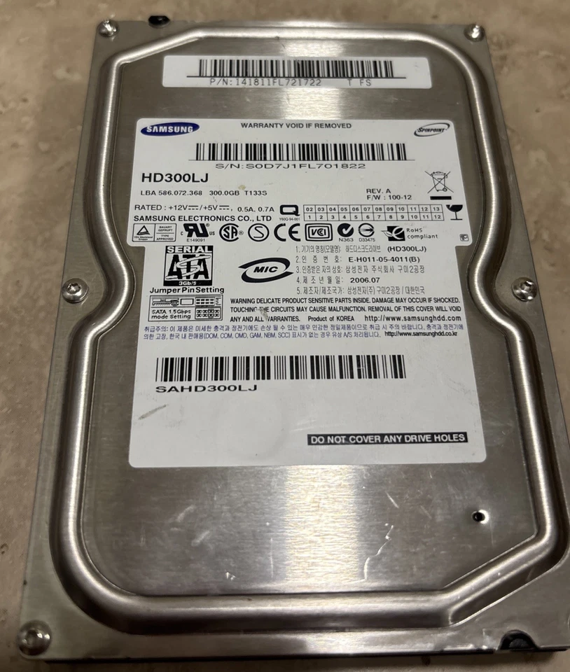 SAMSUNG HD400LJ 400GB HDD Used 400411FP821603 - Image 1 of 4