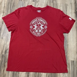 Under Armour Men’s 2XL Killing It Graphic Tee T-shirt Red Loose Charged Crew - Picture 1 of 7