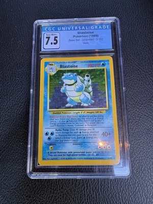 Juego Base Pokemon Card Blastoise Raro Holo CGC 7.5 1999 2/102 Raro Juego de Cartas Coleccionables Foto 1 de 2