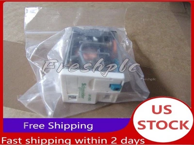 RXM2AB2BD Schneider PCB Mount 24V dc Coil DPDT 250VAC 12A Contacts US Free TAX - Image 1 of 3