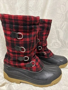 Vintage Ralph Lauren Herren Nansen Duck Stiefel kariert Wolle Gummi Gr. 10,5 D Italien - Bild 1 von 15