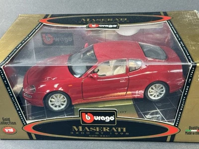 Bburago 1:18 Maserati 3200 GT 1998 rojo diecast modelo coche colección dorada en caja Foto 1 de 4