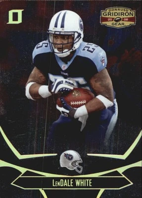 2008 Donruss Gridiron Gear Gold Holofoil O's #96 LenDale White /100 - FB - Image 1 of 2