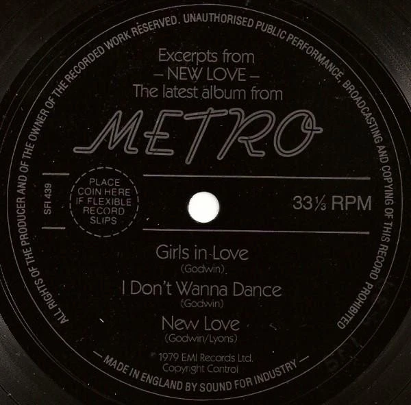 Metro Auszüge Aus Neuer Liebe 7" Vinyl UK EMI 1979 Promo Flexi Disc - Bild 1 von 1