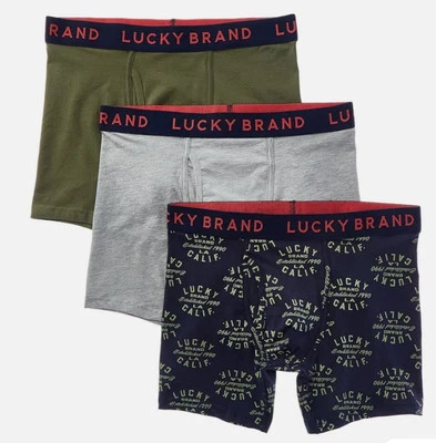 LUCKY BRAND BOXER X3 - 253 CALIF GREEN - XLARGE - MEN BRIEF UNDERWEAR PACK P485 - Image 1 of 2