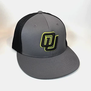 NEW - OU Logo Cap America Premium Line i8501 Flexfit Trucker Mesh Cap - L / XL - Picture 1 of 12