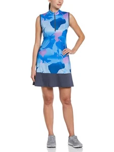 Callaway Geometric Opti-Dri Short Dress Blue Sea Star 50 UPF Women Size Medium - Picture 1 of 13