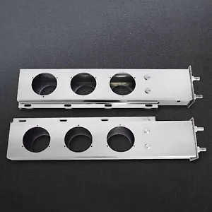 Stainless Mud Flap Hanger 2 1/2" Bolt Pattern w/Round Cutouts Pair Spring Loaded - Foto 1 di 8