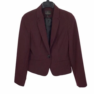 Blazer Traje Chaqueta Worthington Para Mujer Borgoña Talla Pequeña S Ropa de Trabajo de Oficina - Imagen 1 de 6