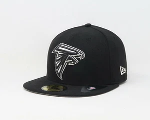 New Era 59Fifty Men Boys Cap NFL Atlanta Falcons League Basic Black Fitted Hat - Picture 1 of 5