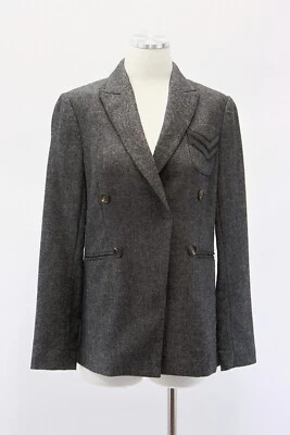 Jaqueta com miçangas Brunello Cucinelli cashmere blend tweed DB Monili 42 A181 nova com etiquetas US$ 3895 - Imagem 1 de 4