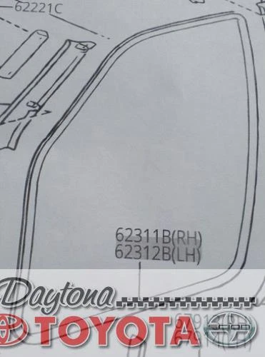 OEM TOYOTA AVALON PUERTA DEL CONDUCTOR TIRA INTEMPERIE INTERIOR 62312-AC030-A0 SE ADAPTA A 2000-2004 Foto 1 de 1