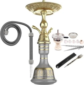 Luna Hookah Shisha Small Tradi Wasserpfeife Komplett Set Grey - Bild 1 von 7
