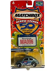 MATCHBOX ACROSS AMERICA 50TH BIRTHDAY SERIES MASSACHUSETS 1962 VW BEETLE - NIP - Picture 1 of 3