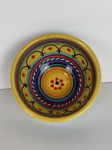 Ciotola ceramica italiana Deruta dipinta a mano becchino piatto 4"" Sberna - Foto 1 di 6