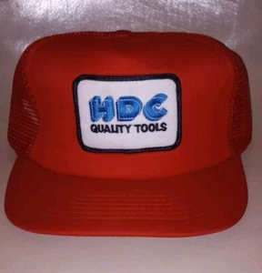 Vintage HDC Quality Tools Trucker Hat Mesh Snap Back Cap Red - Picture 1 of 4