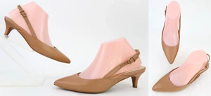 New! Cole Haan Harlow Leather Sling Back Pump Camel Size 7 $150.00 - Picture 1 of 13