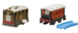 Tomy Thomas & Friends Capsule Wind Up Series Toby & Henrietta w/ 1 curve Truck - Picture 1 of 2